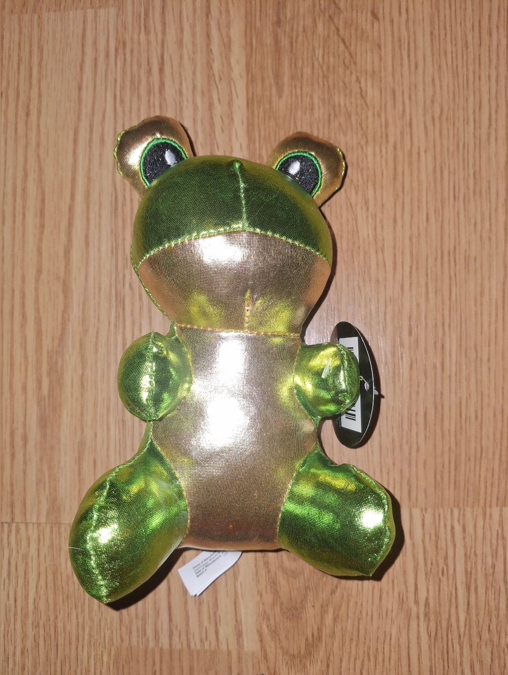 Shiny Green Metallic Frog Plush